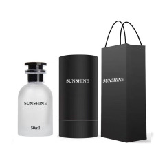 Vintage Empty Refillable 30ml Round Shape Frosted Glass Perfume Spray Bottle 50 ml with Customized Boxes