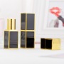 Square Empty Lipstick Tube with Golden Marble Pattern 12.1mm Diameter Plastic Material for Beauty & Cosmetics for Industrial Use