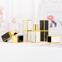 Square Empty Lipstick Tube with Golden Marble Pattern 12.1mm Diameter Plastic Material for Beauty & Cosmetics for Industrial Use