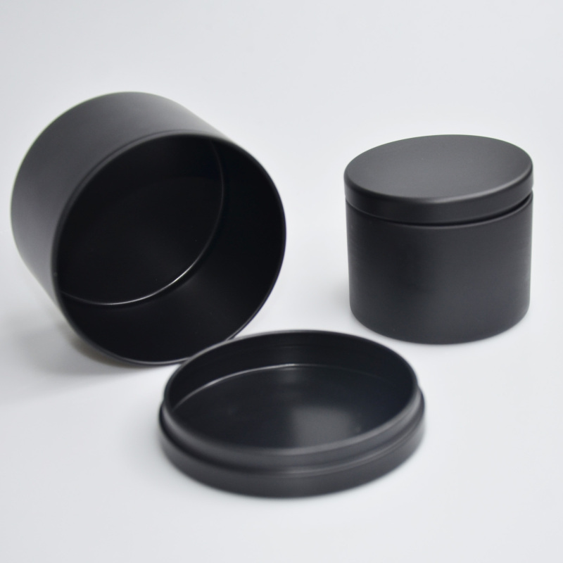 Wholesale 8OZ Empty Large Round Candle Jars Refillable Iron Candle Holder