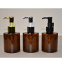 150ml 200ml brown PET plastic Shampoo Bottle Hair Oil Bottle amber Skincare Packaging With black gold silver Lotion Pumpmp