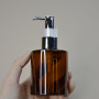 150ml 200ml brown PET plastic Shampoo Bottle Hair Oil Bottle amber Skincare Packaging With black gold silver Lotion Pumpmp