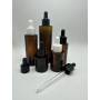 HOT Luxury 20ml Amber clear Flat Shoulder Cylinder Thick Glass Dropper Bottle for Serum Essential Oil Perfume Lotion