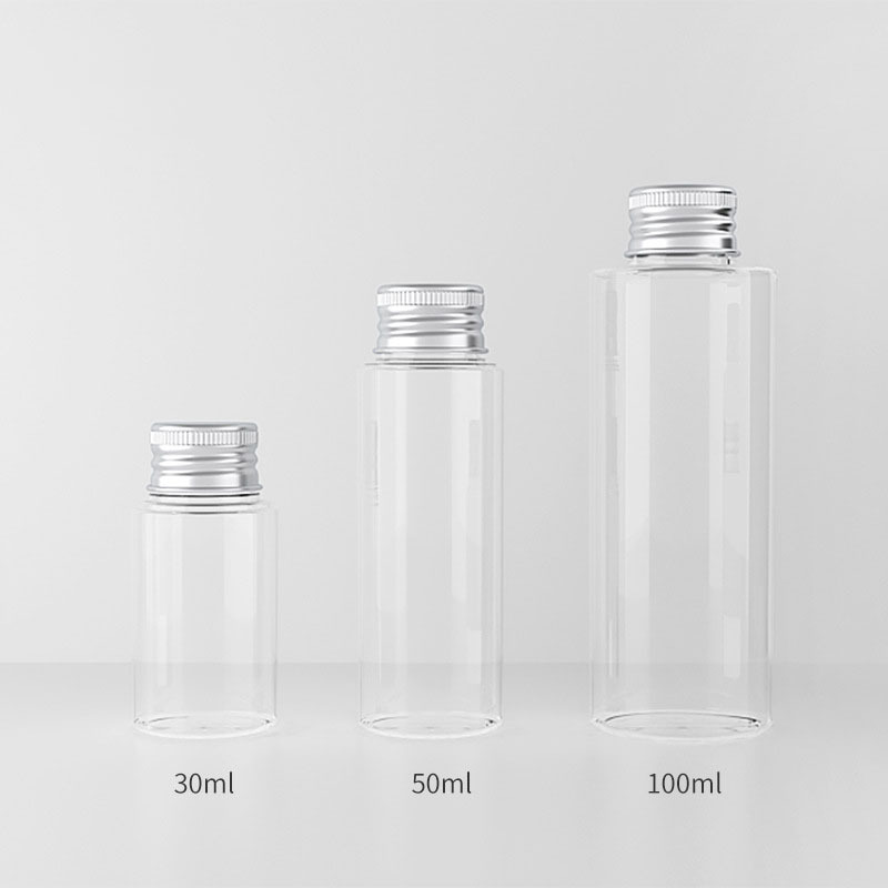 Private Label Screw Cap Eco Friendly Plastic Cosmetic Lotion Serum Toner Bottle 30ml 50ml 100ml for Travel