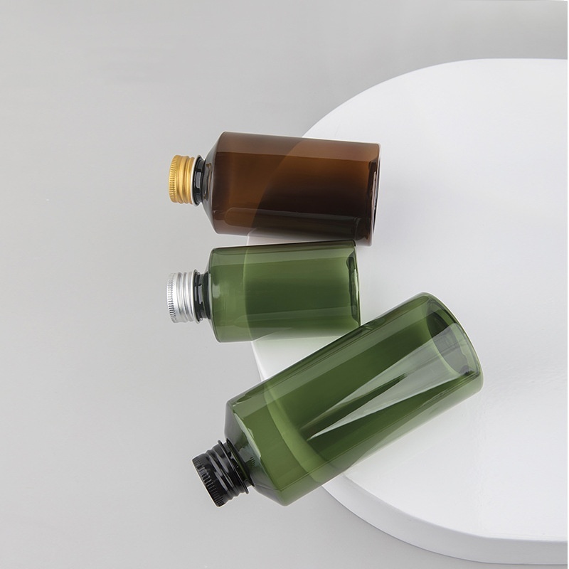 50ml 100m L50ml 200ml 500ml Oblique Shoulder Plastic Lotion Bottle 100ml Aluminum Cap Bottle Lotion Dispenser Bottle