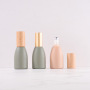 Hot Selling 12ml Empty Roll on Mini Essential Oil Glass Roller Bottle With Wooden Cap