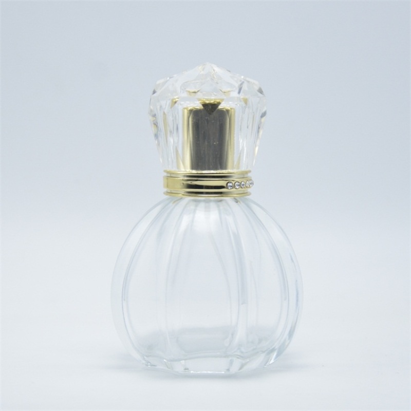 Empty Clean Glass Bottle Perfume Crystal Design Bottles