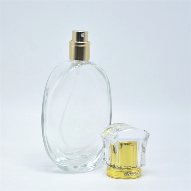 Empty Clean Glass Bottle Perfume Crystal Design Bottles