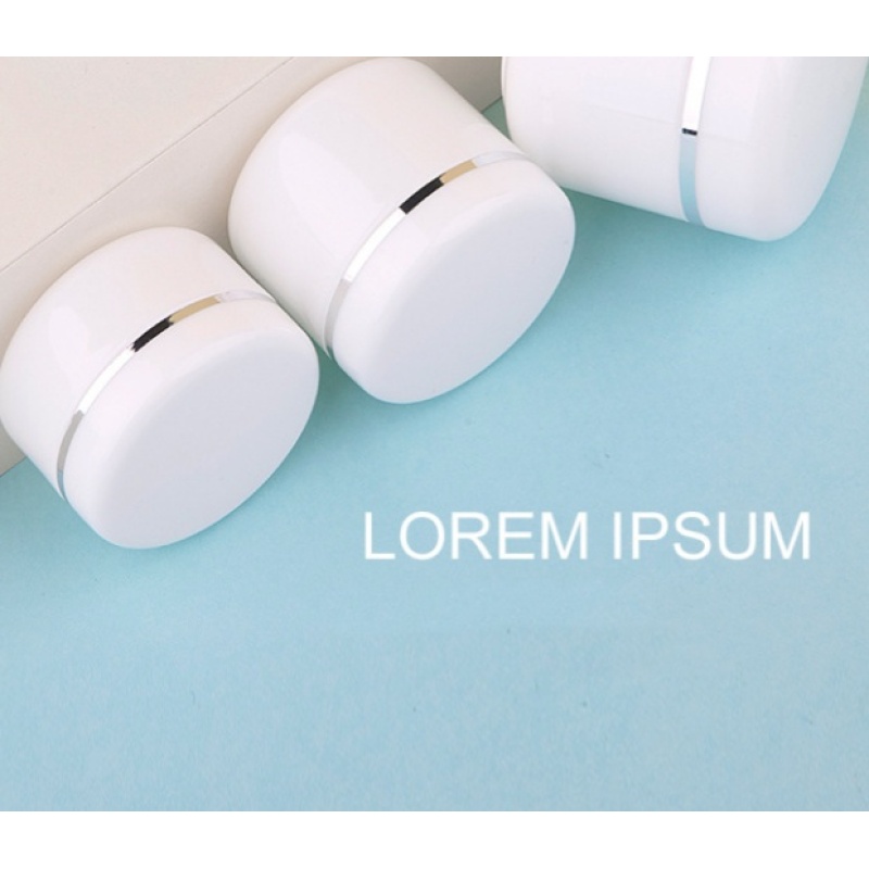 10G 20G 30G 50G 100g 200g PP Silver Edge Small Cream Jar Face Cream body cream jar 200ml white Cosmetics Sub-container