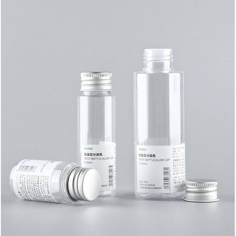 Customizable 30ml PETG Plastic Aluminum Cap Clear Bottle with Pump Sprayer Straight Shoulder Containers for Traveling