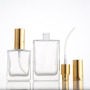 Clear Glass Perfume Bottle 5ml 10ml 20ml 30ml 50ml Empty square Cosmetic Perfume Packaging Bottle