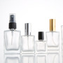 Clear Glass Perfume Bottle 5ml 10ml 20ml 30ml 50ml Empty square Cosmetic Perfume Packaging Bottle