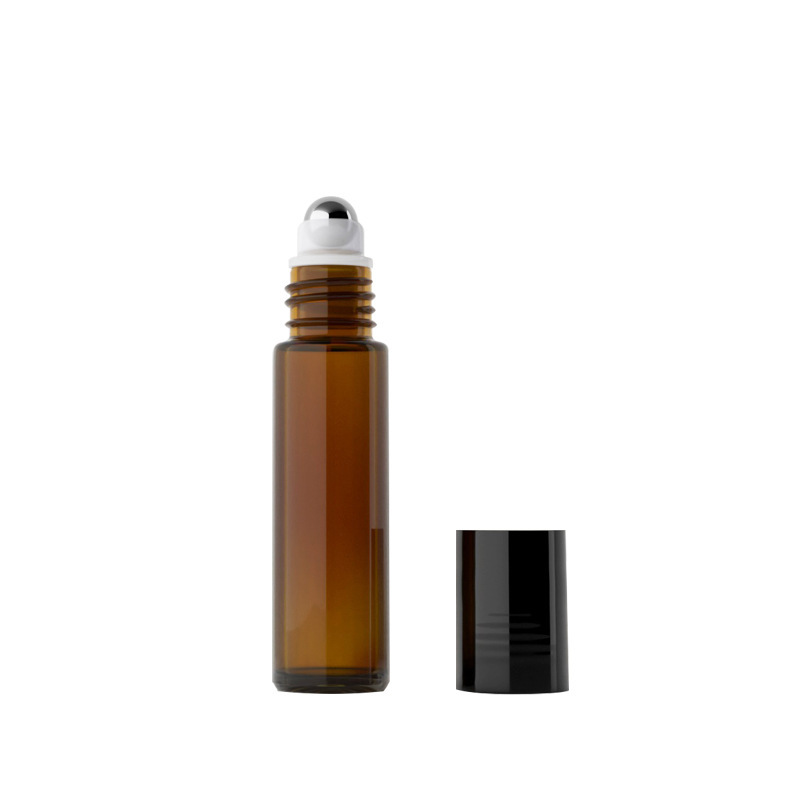 Hot Sale 10ml Color Glass Roll-on Bottle with Stainless Steel Roller for Ball Popular Refillable Roll-on Essential Oils Bottles