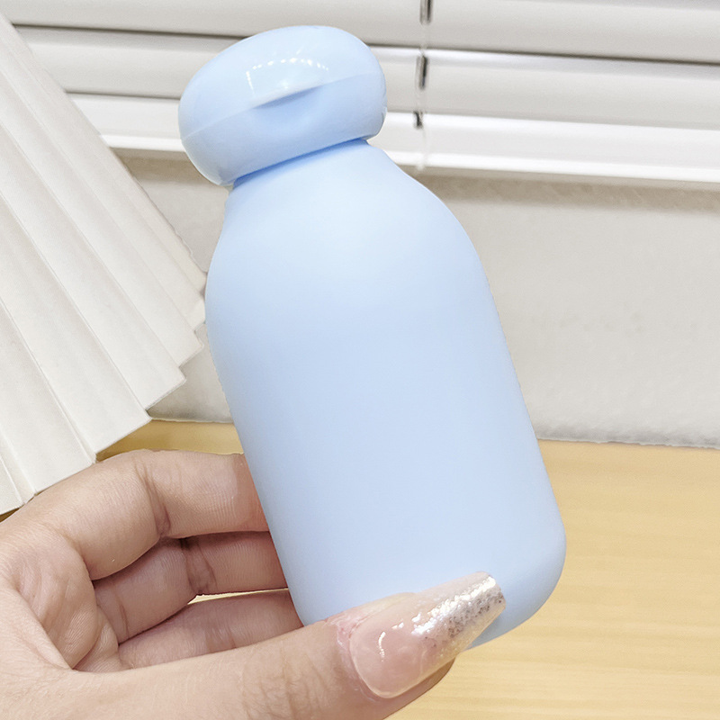 PE Clamshell Suede Lotion Squeeze Bottle Plastic 100ml Face Wash Care Cosmetic Lotion Dispenser Bottle Travel Set
