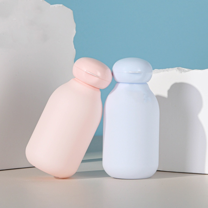 PE Clamshell Suede Lotion Squeeze Bottle Plastic 100ml Face Wash Care Cosmetic Lotion Dispenser Bottle Travel Set