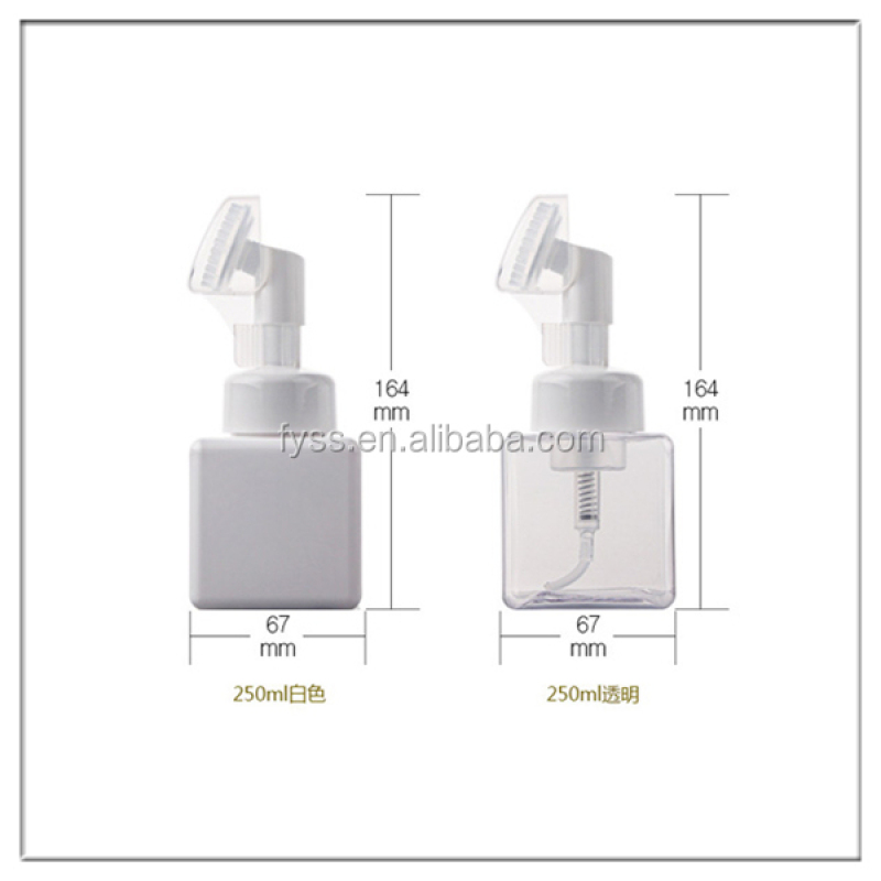 250ml Plastic Foam Soap Dispenser Bottle with Pump Sprayer for Shampoo and Facial Cleanser