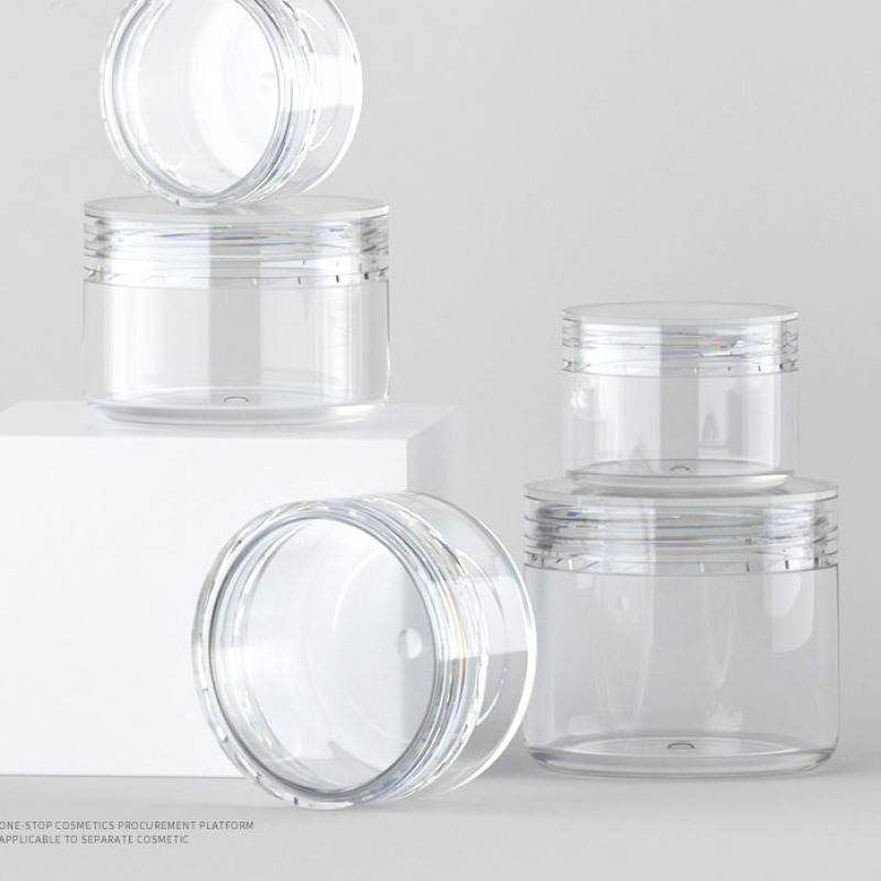 PS 10 Gram Cream Jar Container Plastic clear Jars with clear Lids Skincare Packaging Round Cosmetic Plastic Jar