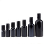 Custom Printing 10ML 30MLEssential Oil Bottle Dropper 2oz 3oz Packaging Cosmetics Serum Black Glass Dropper Bottle 5ML