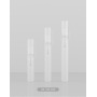 Portable 5ml White PP Perfume Spray Pen Refillable Mini Atomizer Container with Cap Cosmetic Travel Sample Bottle