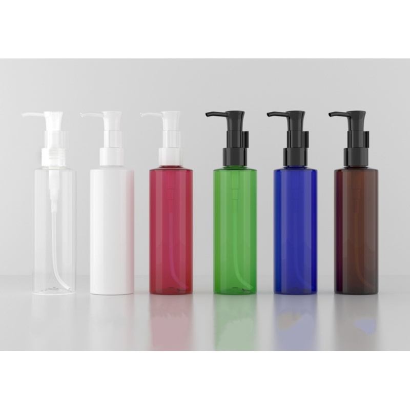 Skincare Packaging 250ml Oil Pump Bottle PET Oil Pump Dispenser Bottle Plastic Emulsion Press Bottle Makeup