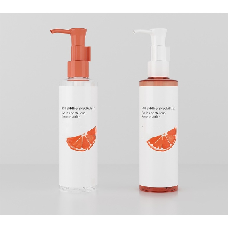 Skincare Packaging 250ml Oil Pump Bottle PET Oil Pump Dispenser Bottle Plastic Emulsion Press Bottle Makeup
