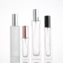 5ml 15ml 20ml 30ml  Cosmetic Glass Bottle with Aluminium Cap clear Spray square Base Perfume Bottles
