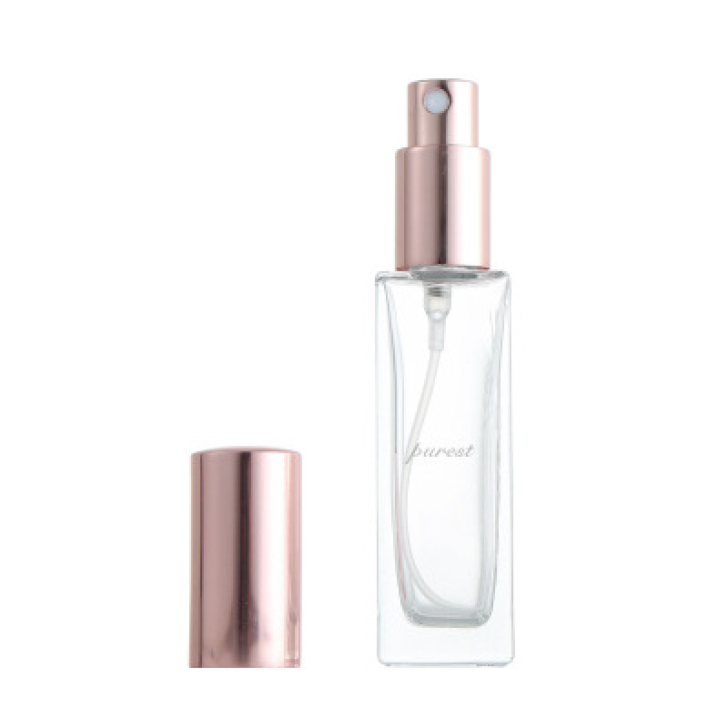 5ml 15ml 20ml 30ml  Cosmetic Glass Bottle with Aluminium Cap clear Spray square Base Perfume Bottles