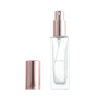 5ml 15ml 20ml 30ml  Cosmetic Glass Bottle with Aluminium Cap clear Spray square Base Perfume Bottles