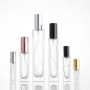5ml 15ml 20ml 30ml  Cosmetic Glass Bottle with Aluminium Cap clear Spray square Base Perfume Bottles