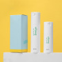 Custom PP Airless Cosmetic Bottle 30ml 50ml Matte White and Matte Black Crimp Neck Vacuum Container for Skincare Packaging