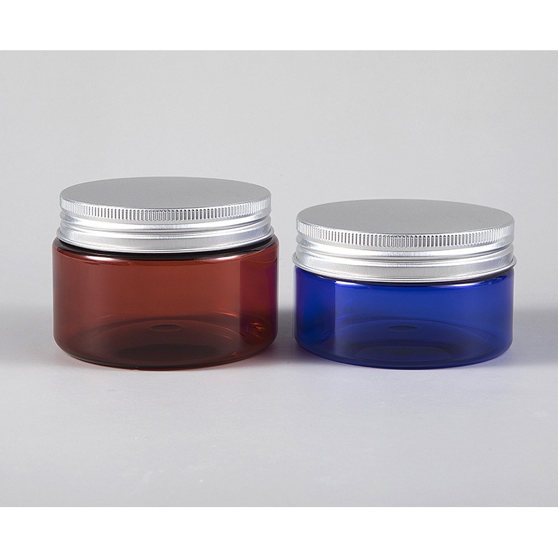 Low Price Wholesale High Quality Plastic Jars Pet Plastic Jars With Aluminum  Lid for Cosmetic