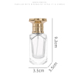 Clear with gold cap