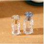 Unique Design Transparent Glass Perfume Bottle 30ml 50ml Gold Silver Black Sprayer with Round Metallic Cap