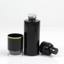 Wholesale Shiny Black 60ml 2oz Round Straight Glass Spray Lotion Bottle Cosmetic Packaging