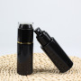 Wholesale Shiny Black 60ml 2oz Round Straight Glass Spray Lotion Bottle Cosmetic Packaging