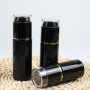 Wholesale Shiny Black 60ml 2oz Round Straight Glass Spray Lotion Bottle Cosmetic Packaging