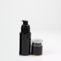 Wholesale Shiny Black 60ml 2oz Round Straight Glass Spray Lotion Bottle Cosmetic Packaging