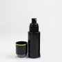 Wholesale Shiny Black 60ml 2oz Round Straight Glass Spray Lotion Bottle Cosmetic Packaging