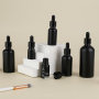 Wholesale  Tempered Black Essential Oil Glass Dropper Bottle Empty 30ml Matte Black Glass Bottle with Dropper
