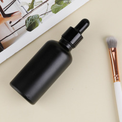 Wholesale Tempered Black Essential Oil Glass Dropper Bottle Empty 30ml Matte Black Glass Bottle with Dropper