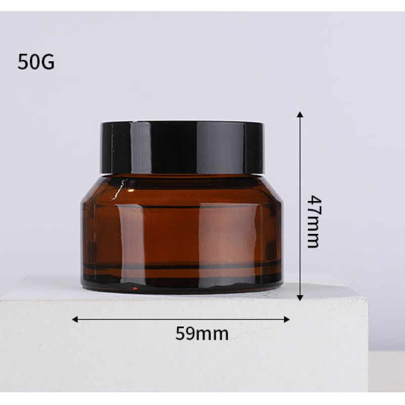 Eco-friendly Free Custom clear Glass Cream Jar for 50g Wholesale