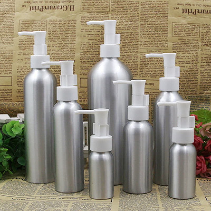 Hangzhou Sunshine 30ml 1oz 50ml 100ml Aluminum Silver Round Shape Spray Trigger Pump Bottle in Stock for Selling