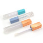 Acceptable Customer's Logo square Personalized Lip Gloss Tubes with Box and logo Matched Black/white pink Cap