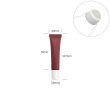 Burgundy tube+plastic roller+white cap