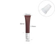 Chocolate color tube+white vaccum pump head+clear cap