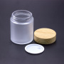 Best New Products of 2024 Stock Available Frosted Glass Jars With Bamboo  Lid for Cosmetic