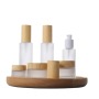 Best New Products of 2024 Stock Available Frosted Glass Jars With Bamboo  Lid for Cosmetic