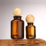 2024 New Arrival Empty Amber Color Luxury Customized 30 ml 50ml 100ml Glass Perfume Spray Bottle