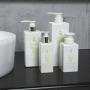 Stock Subpackage 300ml 500ml square Electroplating Skin Care 900ml White Press Body Lotion Bottle