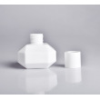 white bottle with white cap